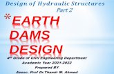 𝑫 𝒊 𝑯 𝒂 𝒊 𝑺 Part 2 EARTH DAMS DESIGN