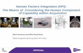 Human Factors Integration (HFI): The Means of Considering ...