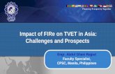Impact of FIRe on TVET in Asia: Challenges and Prospects