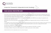 End of Life Care Core Service Framework - CQC