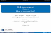 Risk Assessment Chapter 4 How to measure Risk?