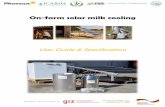 User Guide - On-Farm Solar Milk Cooling System