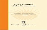Open Hearings of the Commission
