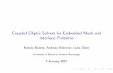 Coupled Elliptic Solvers for Embedded Mesh and Interface ...