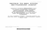 Loan Number: 2000056111 NOTICE TO DRY STATE SETTLEMENT …