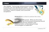 The VISION: Technology advancement related to energy use ...