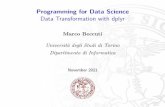 Programming for Data Science Data Transformation with dplyr