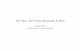 CS 561, All Pairs Shortest Paths