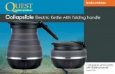 Collapsible Electric Kettle with folding handle