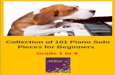 Collection of 101 Piano Solo Pieces for Beginners