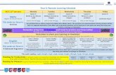 Year 6: Remote Learning Schedule