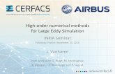 High-order numerical methods for Large Eddy Simulation