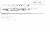 NUREG/CR-5411 'Elicitation and Use of Expert Judgment In ...