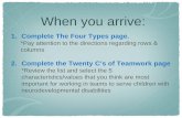 1. Complete The Four Types page