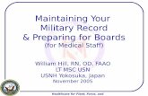 Maintaining Your Military Record & Preparing for Boards