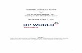 TERMINAL SERVICES TARIFF FOR DP WORLD (CANADA) INC ...