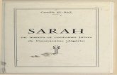 Sarah. Ou Mœurs et coutumes juives de Constantine (Algérie)