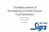 The Measurement of Permeability and Other Ground Fluid ...