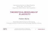 Theoretical Modeling of Plasticity - BSSM
