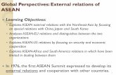 Global Perspectives: External relations of ASEAN