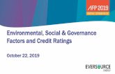 Environmental, Social & Governance Factors and Credit Ratings