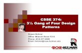 CSSE 374: 3½ Gang of Four Design Patterns