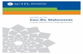 NCSSFL-ACTFL Can-Do Statements