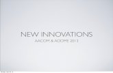 NEW INNOVATIONS - AACOM