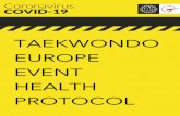 TAEKWONDO EUROPE EVENT HEALTH PROTOCOL