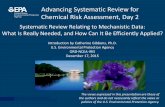Advancing Systematic Review for Chemical Risk Assessment ...