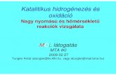 Katalitikus hidrogénezés és oxidáció - KFKI