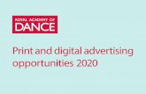 Print and digital advertising opportunities 2020