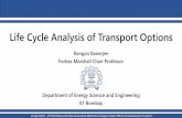 Life Cycle Analysis of Transport Options