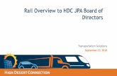 Rail Overview to HDC JPA Board of Directors