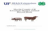 Martin County 4-H Livestock Market Animal Record Book