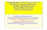 Chapter 2 Lesson 1 Solve Equations with Rational ...