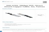 DAC-0103, 10Gbps SFP+ Direct Attach Copper Cable, 3m ...
