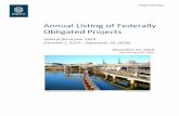 Annual Listing of Federally Obligated Projects