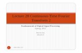 Lecture 28 Continuous-Time Fourier Transform 2