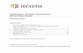 Hemolytic Uremic Syndrome Disease Plan