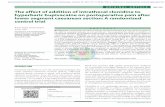 The effect of addition of intrathecal clonidine to ...