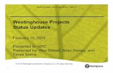 Westinghouse ProjectsWestinghouse Projects Status Updates