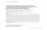 The Pharmaceutical and Antimicrobial Properties of ...