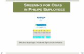 SREENING FOR OSAS IN PHILIPS EMPLOYEES