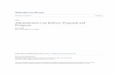 Administrative Law Reform: Proposals and Prospects