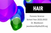 Forensic Science School Year 2021-2022 Dr. Wardisiani ...