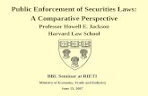 Public Enforcement of Securities Laws: A Comparative ...