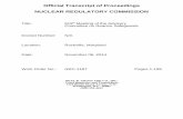 Official Transcript of Proceedings NUCLEAR ... - NRC