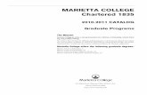 MARIETTA COLLEGE Chartered 1835