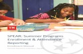SPEAR: Summer Programs Enrollment & Attendance Reporting